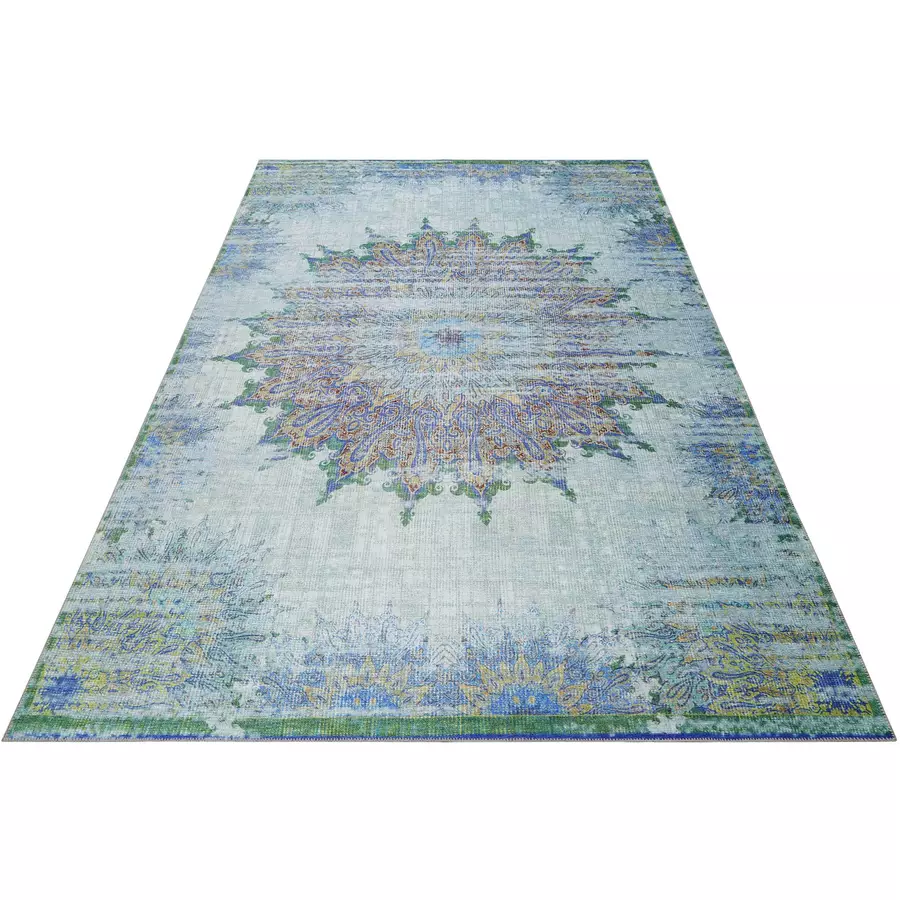 Wecon home Kurzflorteppich Rooftop blau,grün,türkis