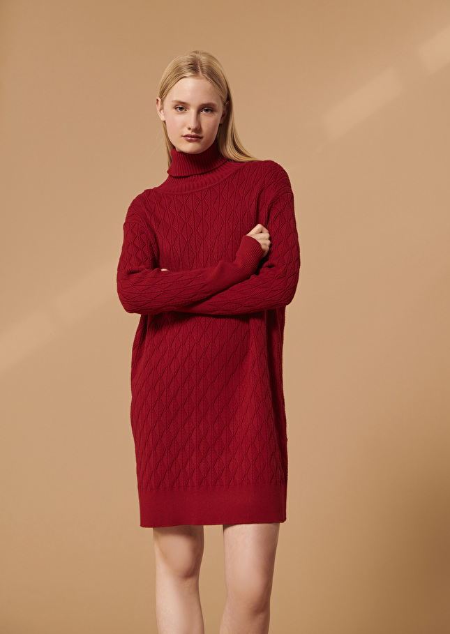 Robe Rosaryrouge en maille graphique