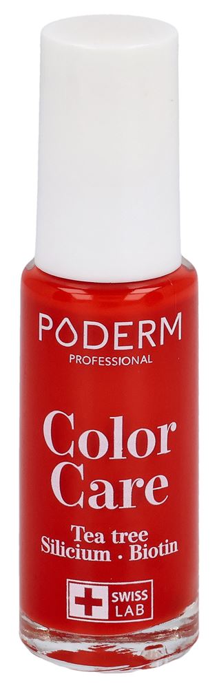 PODERM Vernis Color Care<br>8 ml, Flasche, 363 Rouge Puissant