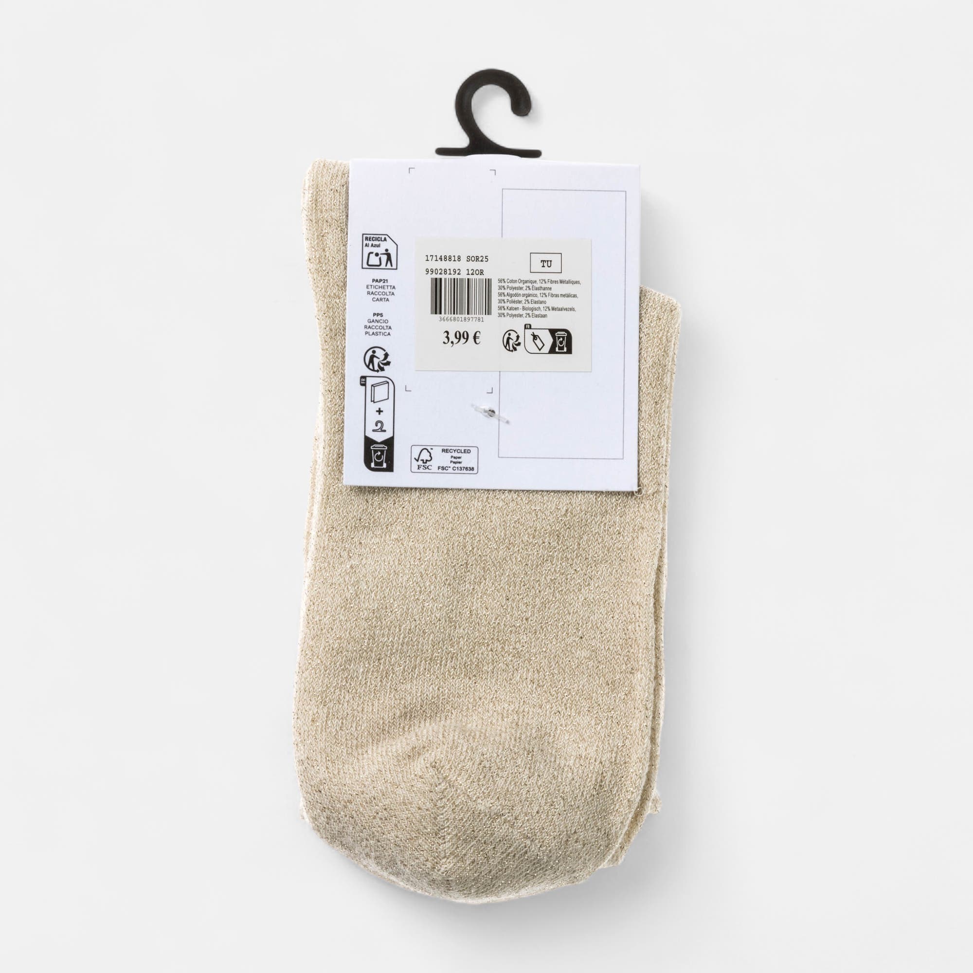 Chaussettes Femme or