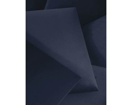 Wandkussen Riviera, diep donkerblauw, fluweellook, 30x60 cm