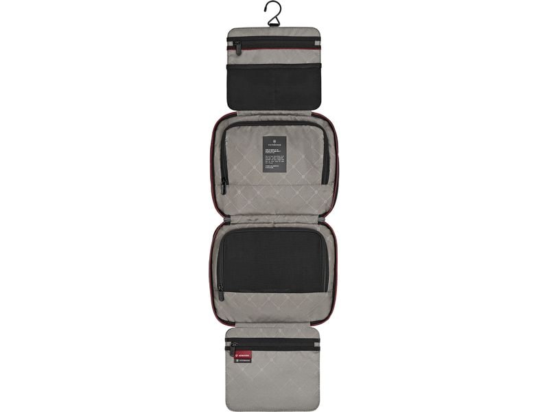 Victorinox Necessaire Travel Essentials Hanging, Schwarz Praktische Kulturtasche mit Haken
