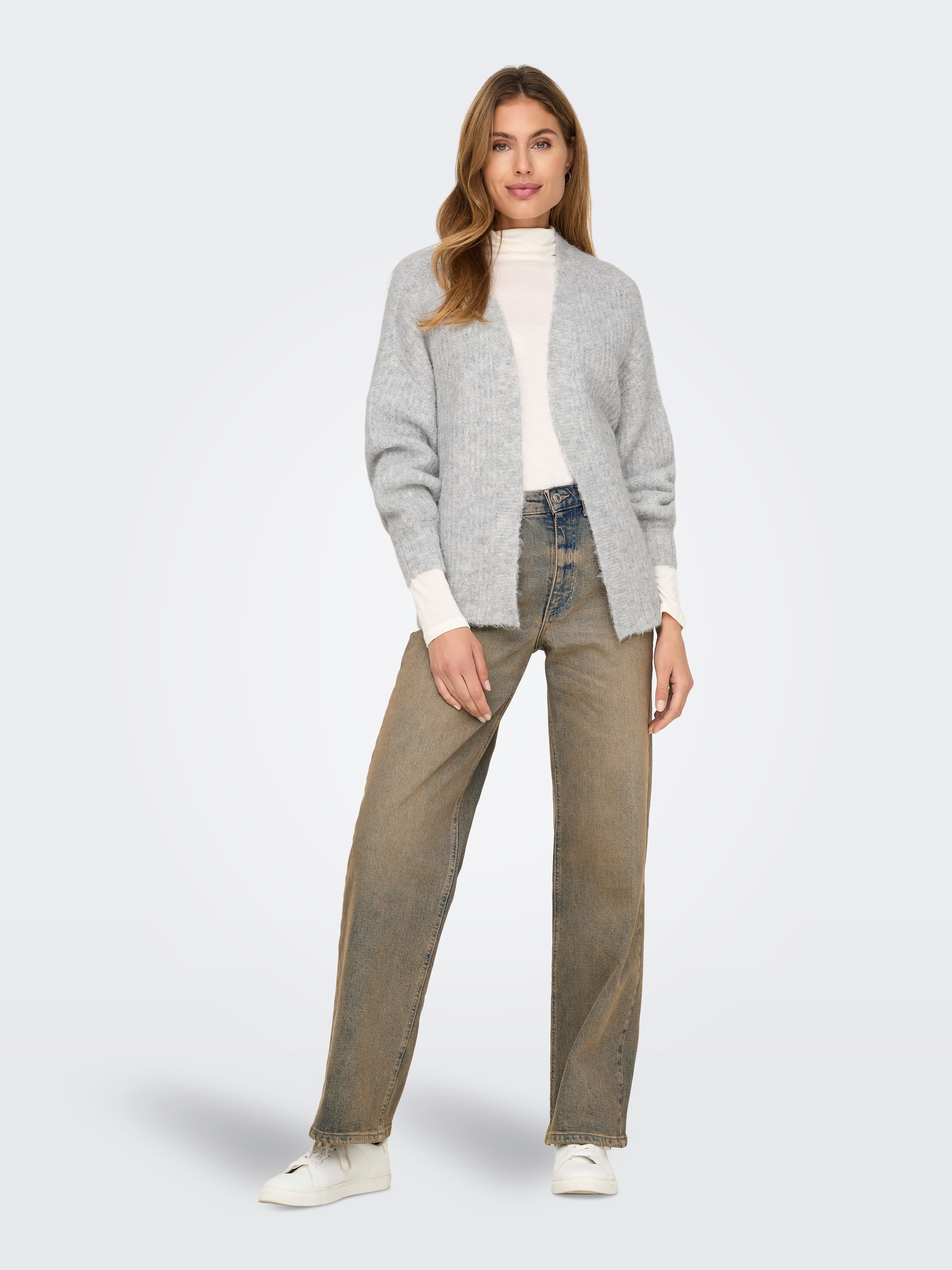 ONLMAGGIE Strickjacke Light Grey Melange