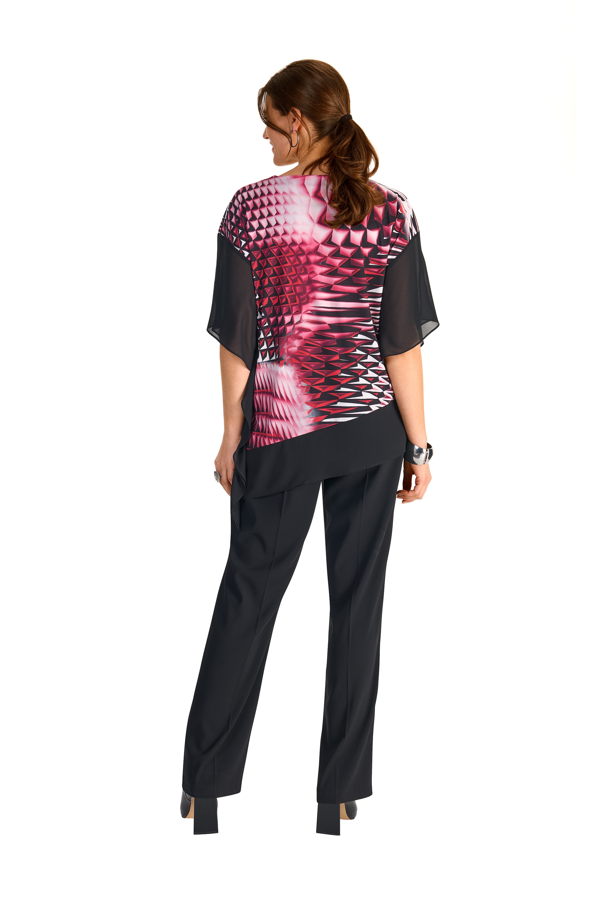 HERMANN LANGE Collection Fledermausshirt mit grafischem Muster