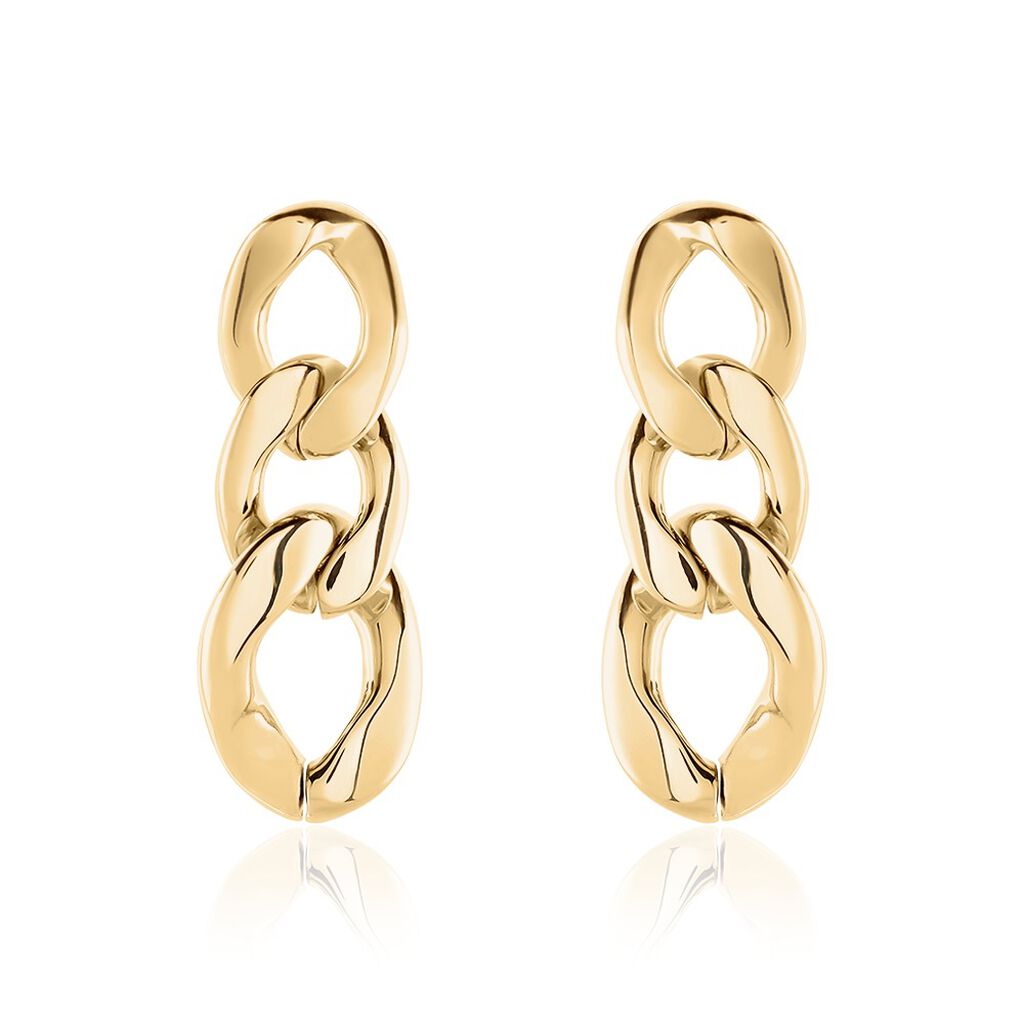 Boucles D'oreilles Hera Pendantes Acier Doré