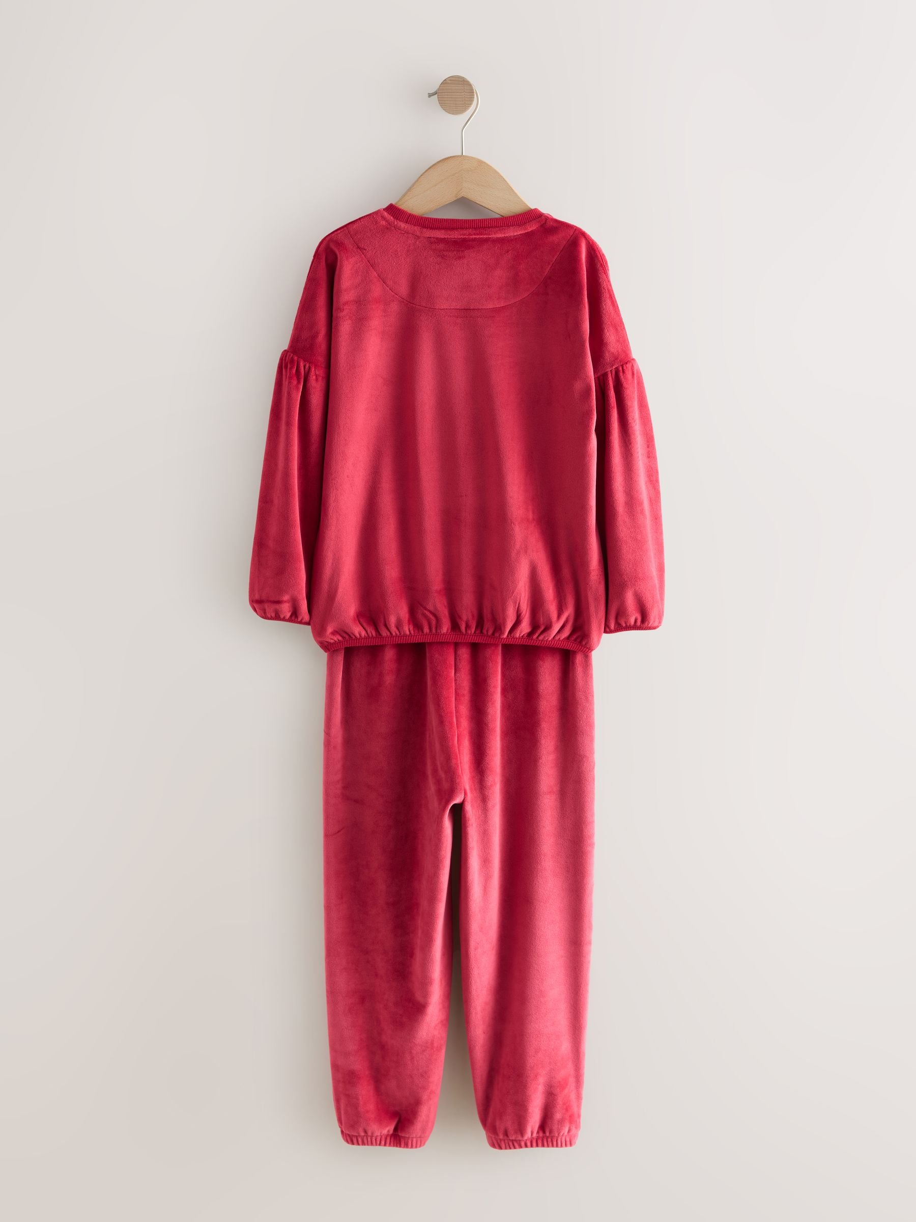 Red Sequin Bow - Behaaglijke fleece pyjama (9 mnd-16 jr)