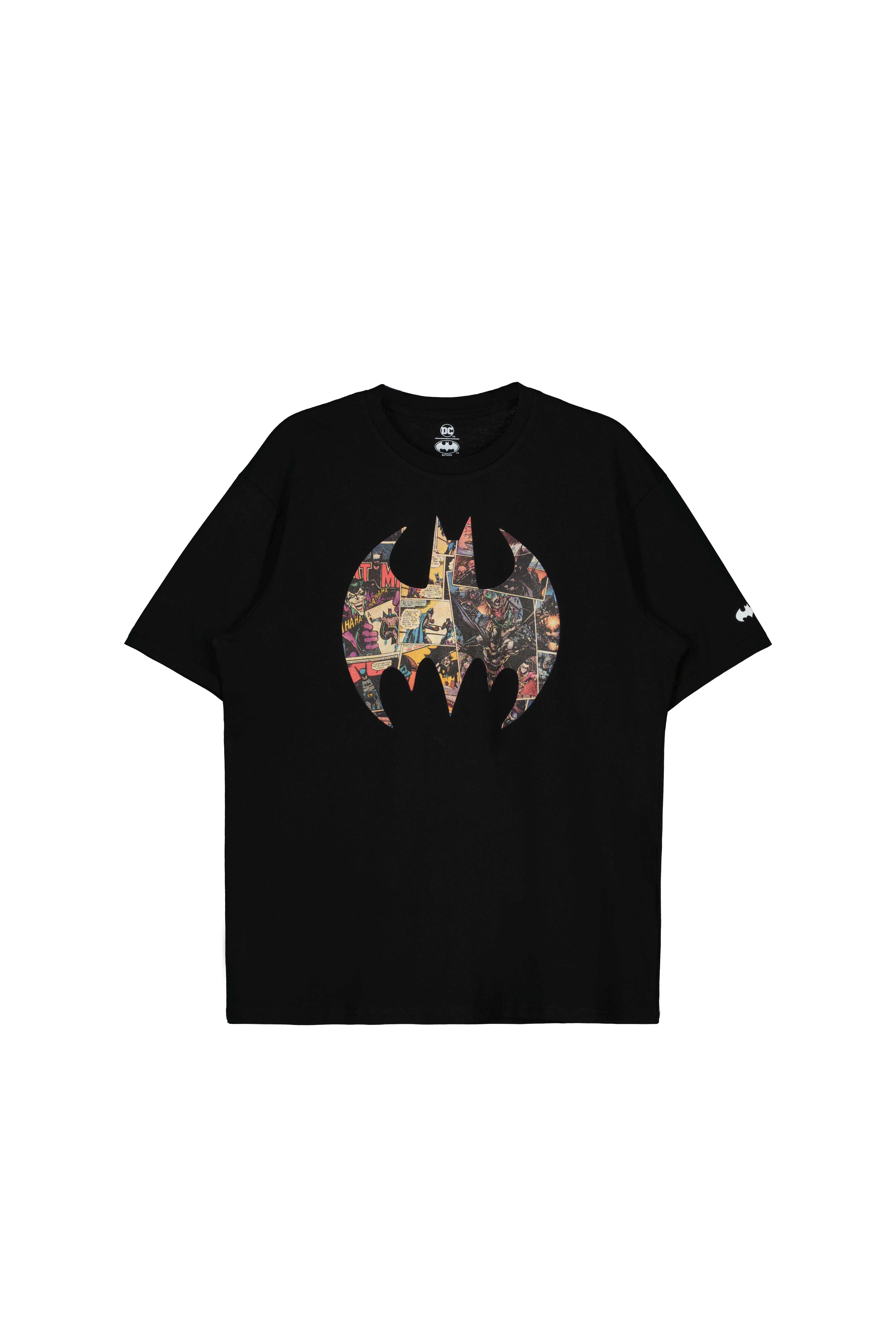 Camiseta preta com o logo do Batman