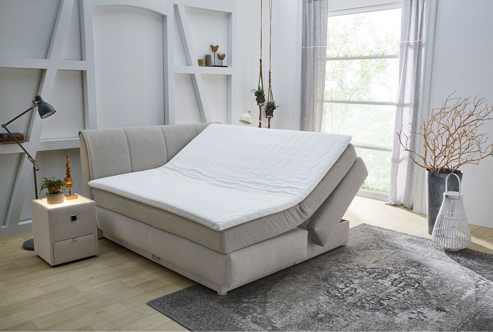 Boxspringbett Carla Mix Beige Liegefläche ca. 180x200 cm