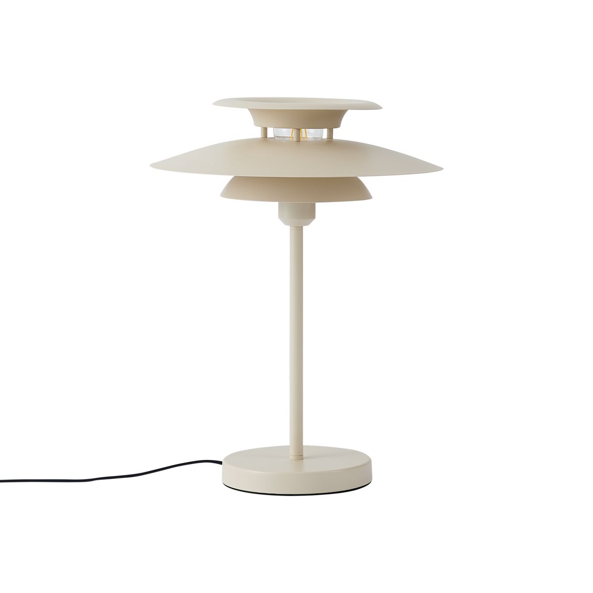 Retro tafellamp beige staal 45cm - Pauly