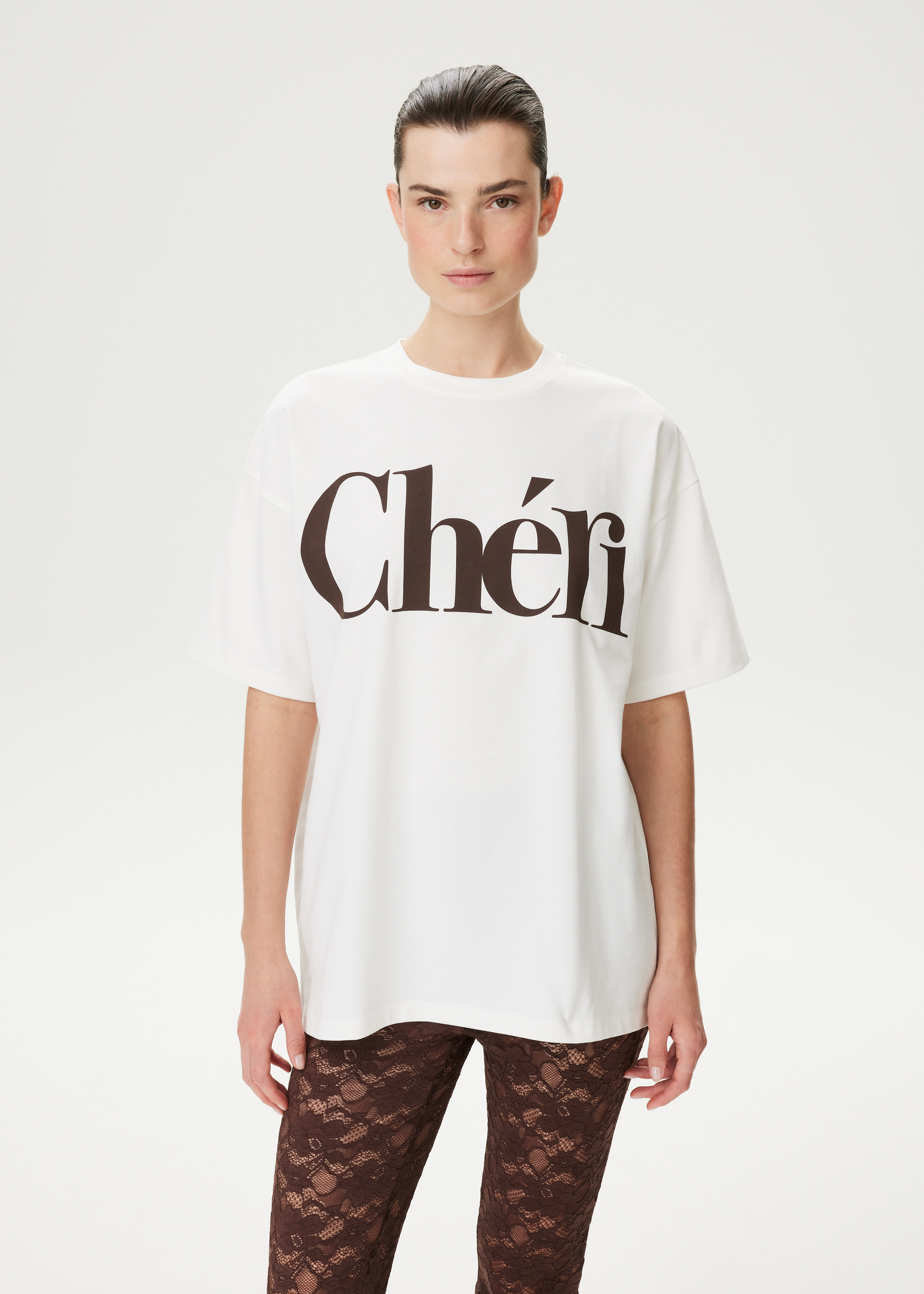 Lang T-shirt met print