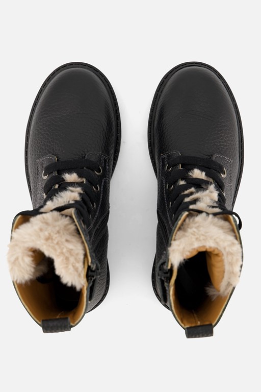 Muyters Veterboots zwart Leer