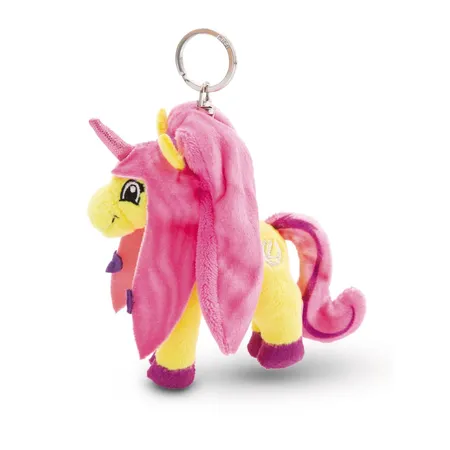 NICI Schlüsselanhänger Lissy PONY Einhorn Dilara 10cm gelb-pink