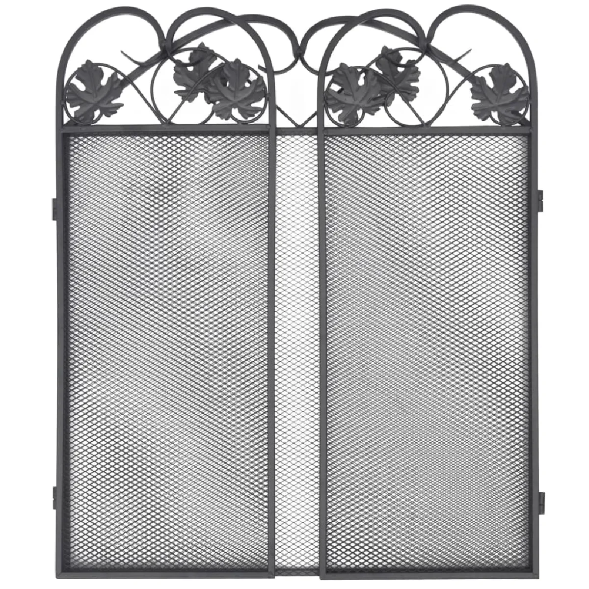 vidaXL Écran de cheminée Fer Noir