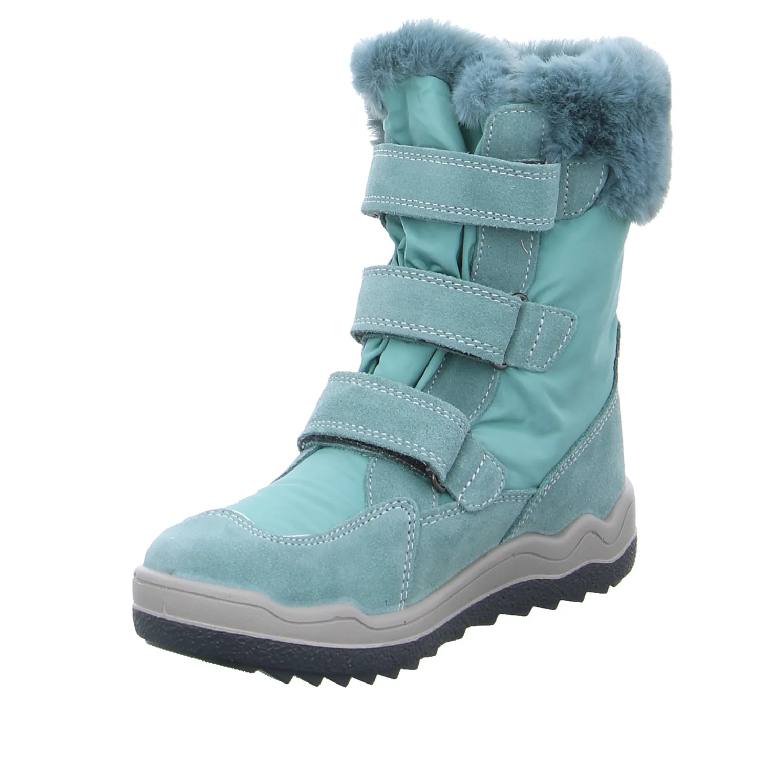 SCHUHENGEL Mädchen-Snowboot Membrane Grünblau Synthetik  Stiefel