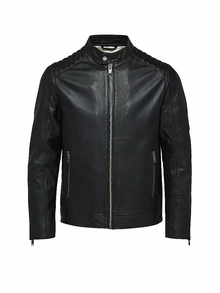 SELECTED Lederjacke SLHICONIC  schwarz