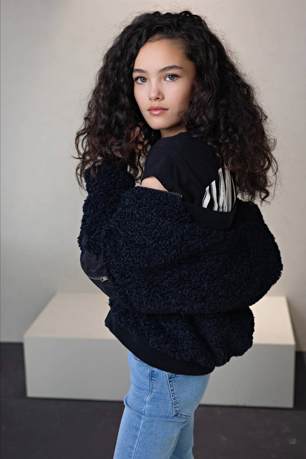 NoBell’ reversible quilted winterjas Bombi zwart