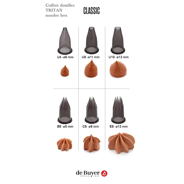 Coffret 6 douilles en Tritan Classique De Buyer