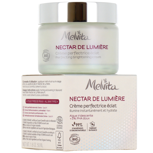Melvita crème perfectrice éclat Nectar de Lumière - Tous types de peau