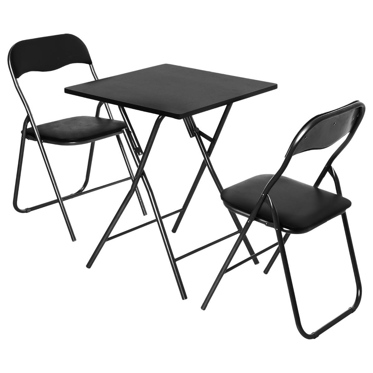 TABLE PLIANTE 60X60CM NOIR
