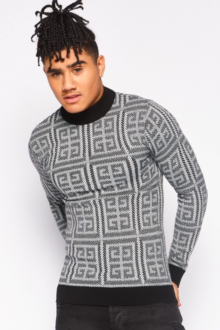 Pull en maille à motif