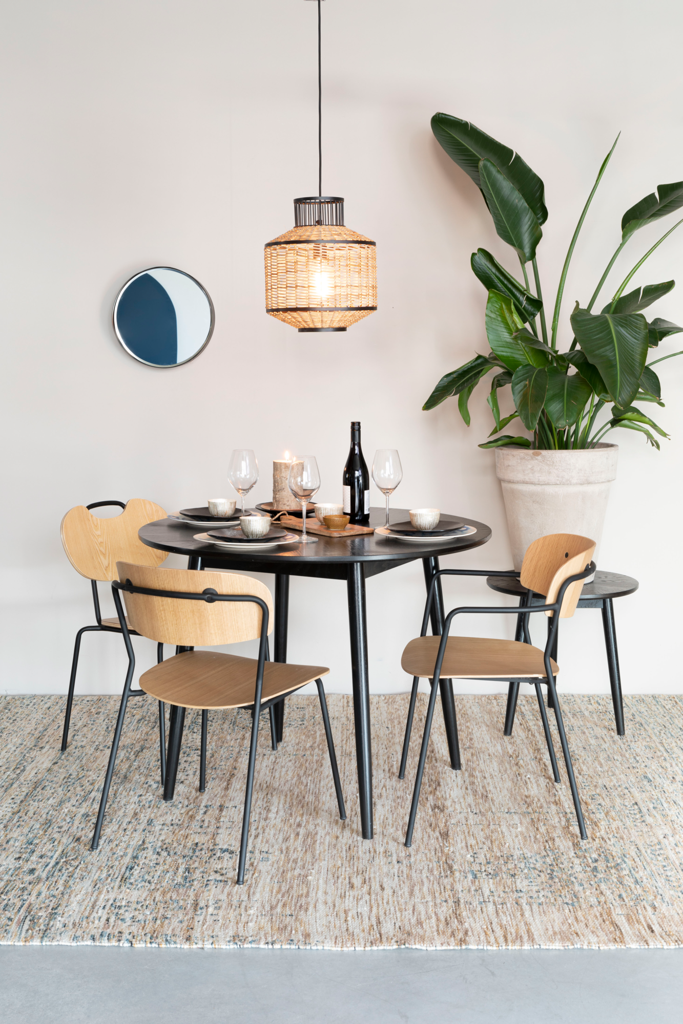 Eettafel Fabio naturel rond 100 cm