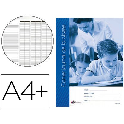 Journal préparation de classe éditions fuzeau couverture carte 1 face 235g a4+ 240x320mm agrafage 3 points 78 pages