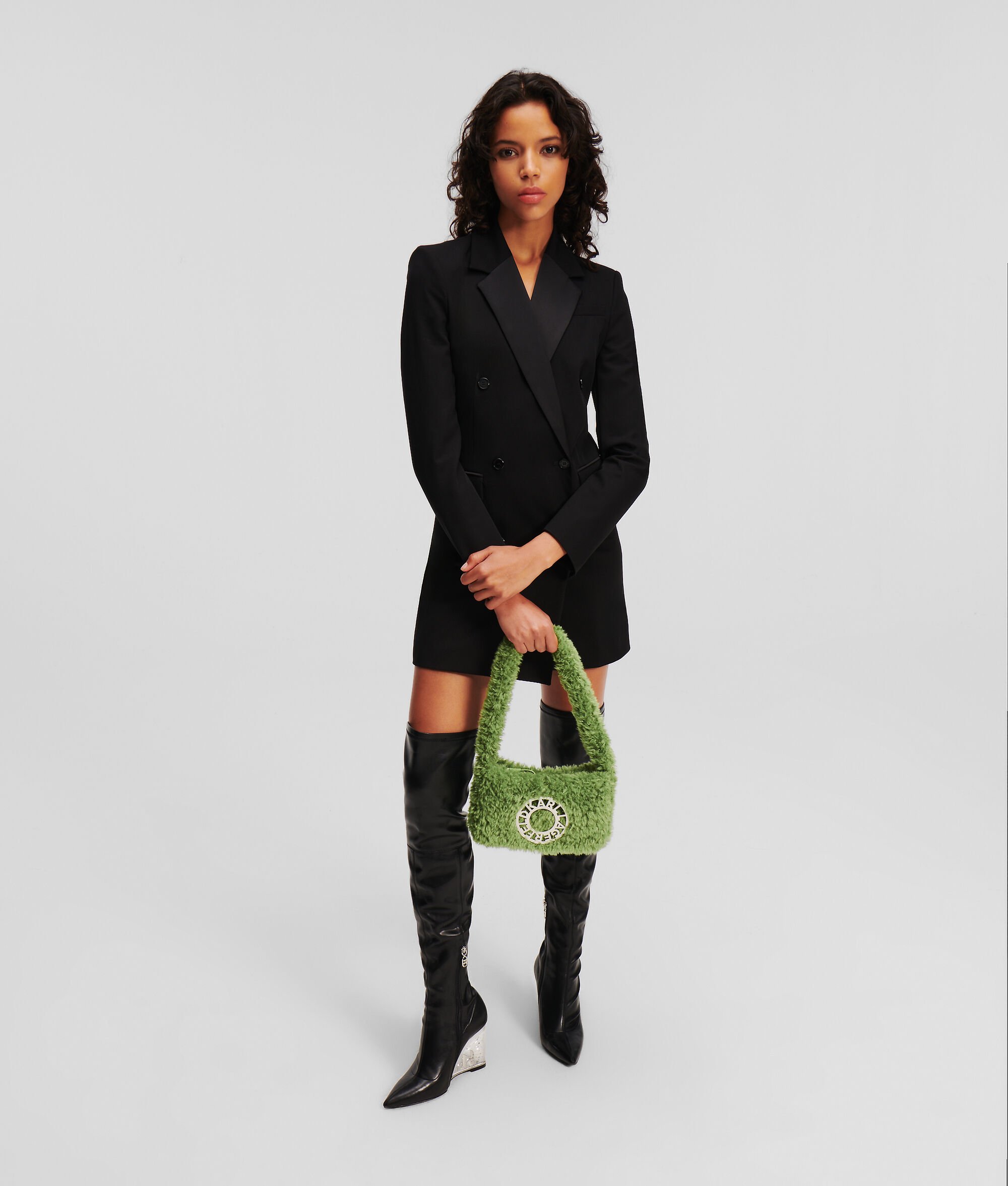 SAC PORTÉ ÉPAULE EN FAUSSE FOURRURE K/DISC