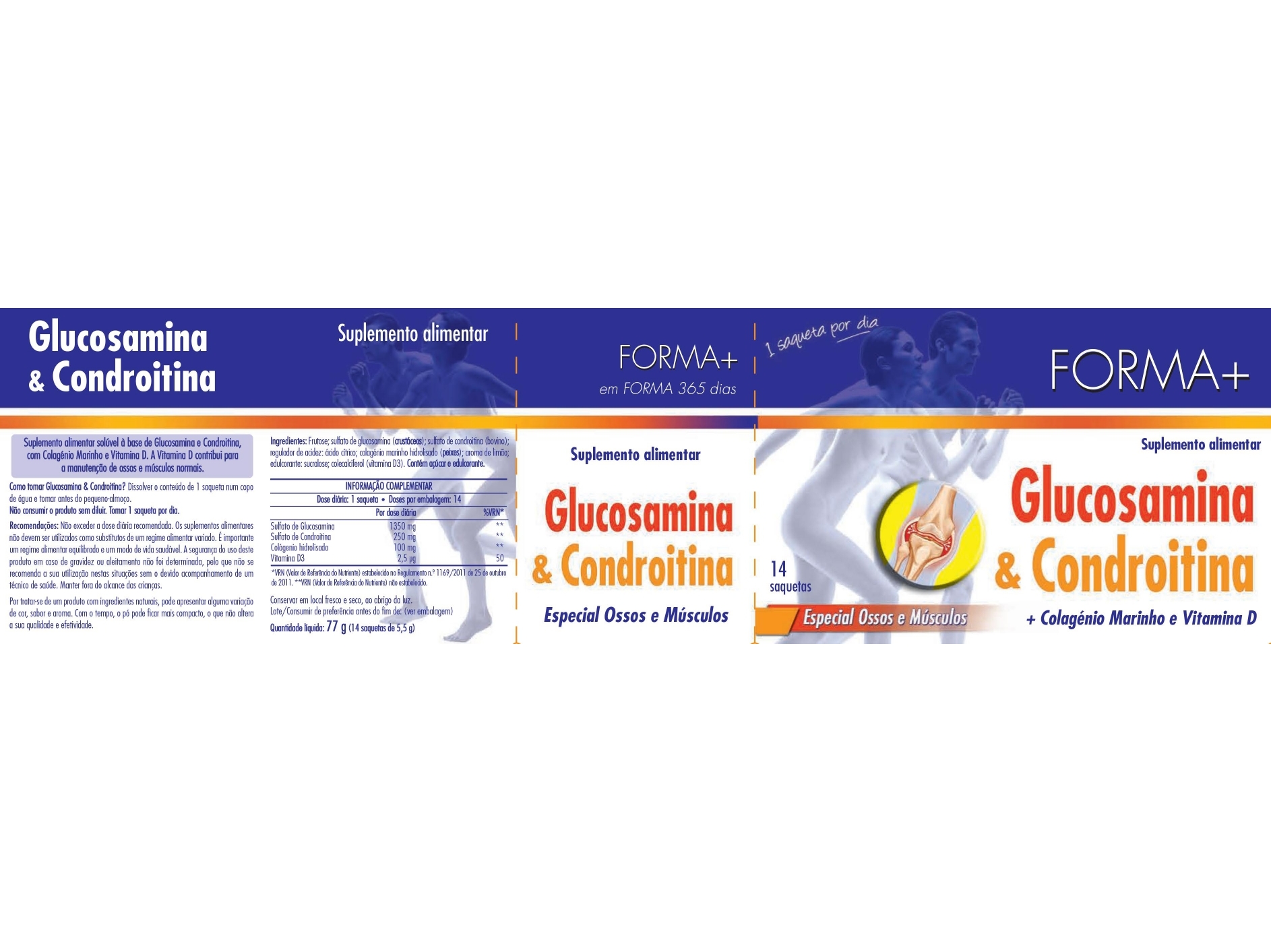 SUPLEMENTO FORMA  GLUCOSAMINA & CONDROITINA 14 SAQ
