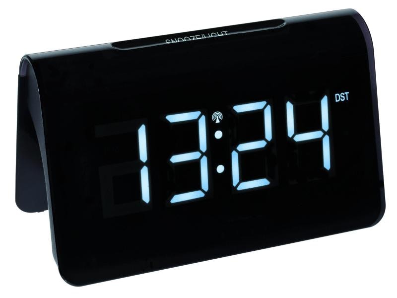 TFA Dostmann Funkwecker Icon Schwarz, Weiss Digitaler Funkwecker