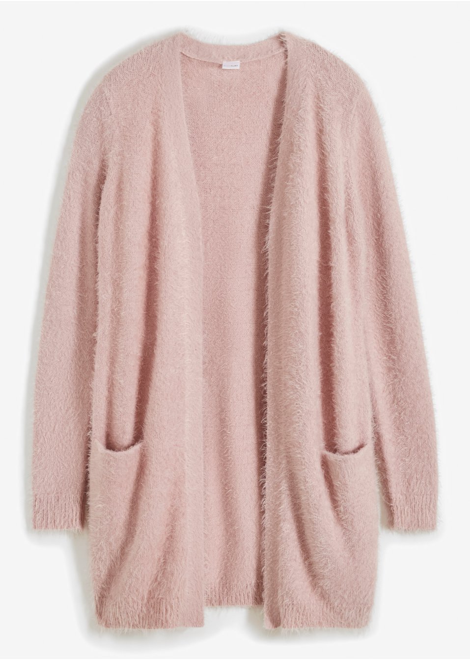 Gilet long en maille duveteux
