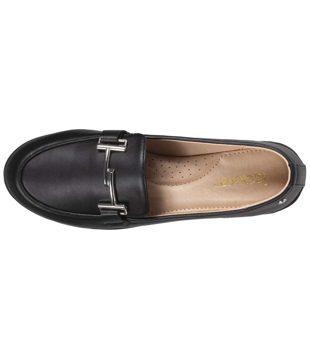 Isotoner Mocassins femme avec accessoire argenté