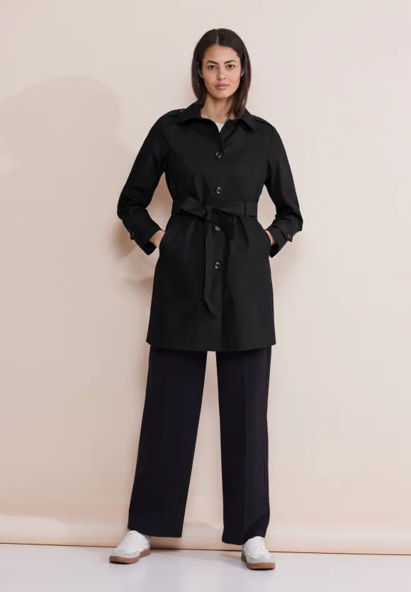 Klassischer Trenchcoat - Black