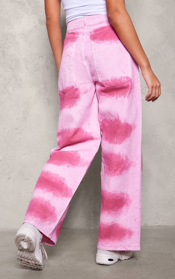 Rose Jean Large En Denim Tie Dye