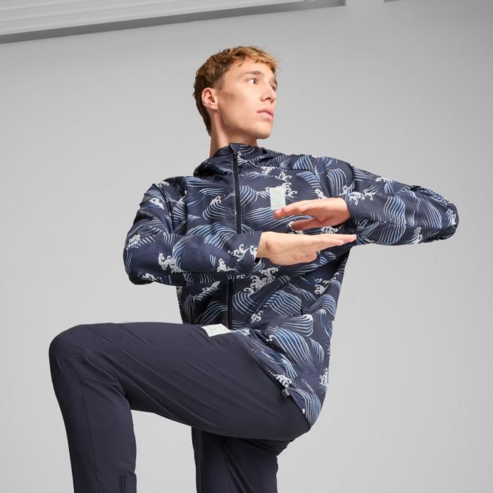 Puma Unisex Jakker Jacket AOP Saysky Blå