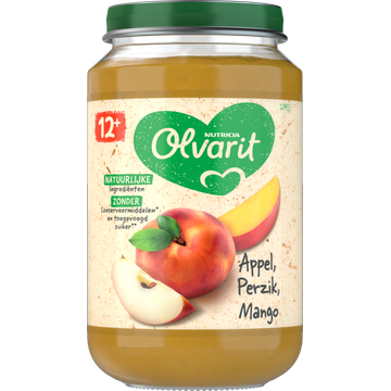 Olvarit Appel Perzik Mango 12+ Maanden 200 g