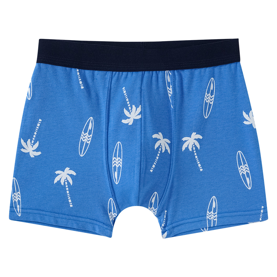 Famy 3 Jungen Boxer in verschiedenen Dessins hellblau / blau / weiss