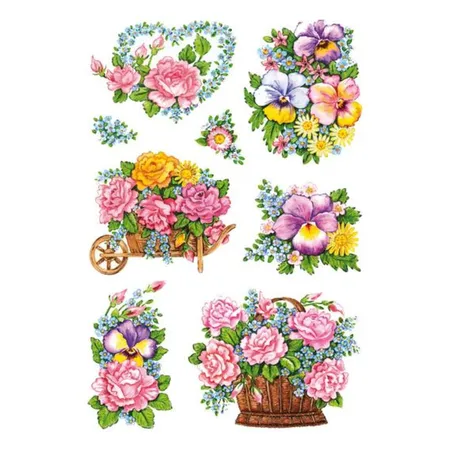 HERMA Sticker Decor Blumengestecke, 3 Bögen