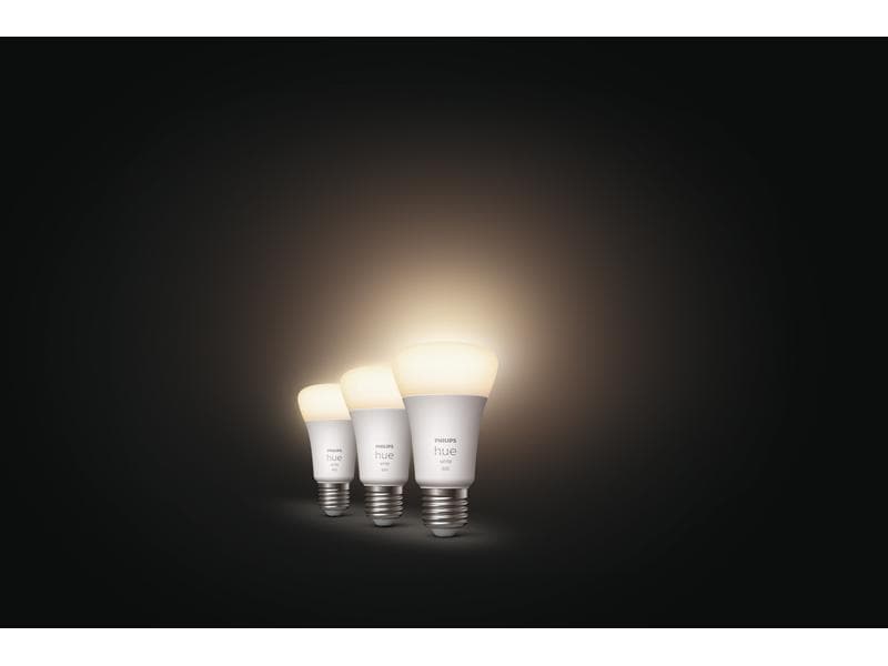 Philips Hue Leuchtmittel White E27 Dreierpack 3 x 800 lm Per Bluetooth steuerbares Hue E27-Leuchtmittel