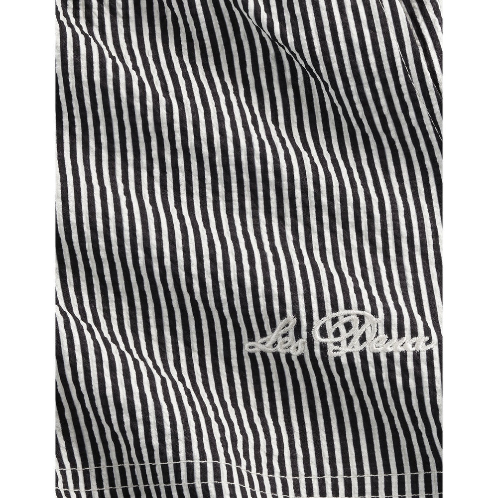 Køb Les Deux Kids Black Stan Stripe Swim Shorts