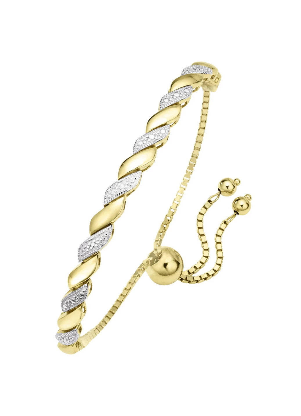 Edles und hochwertiges Armband in Bicolor mit Brillant