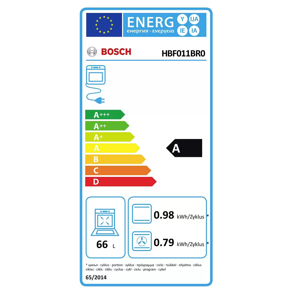 Bosch Backofen HBF011BR0 Silber