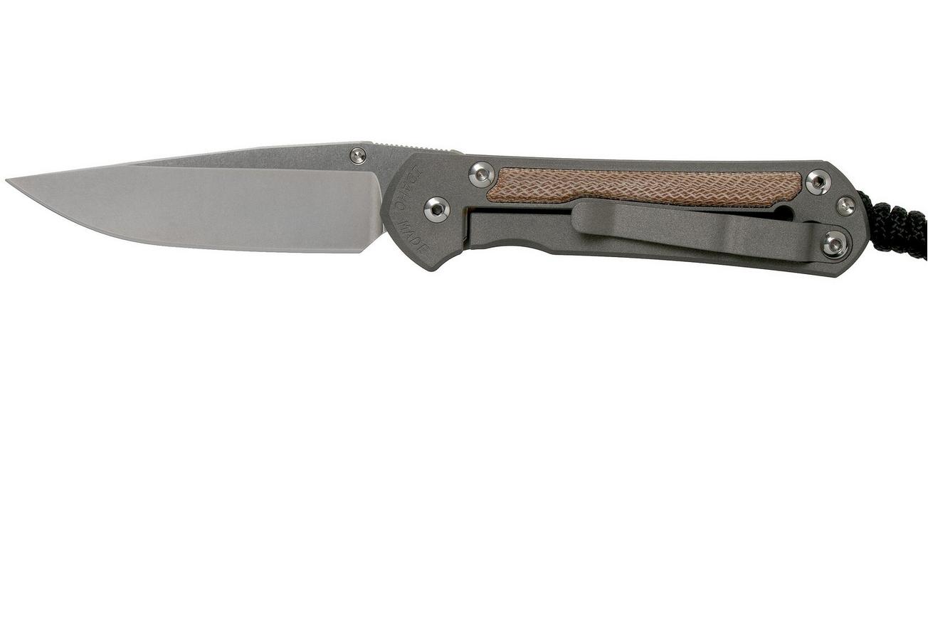 Chris Reeve Sebenza 31 Small Natural Micarta inlay S31-1213 linkshandig zakmes