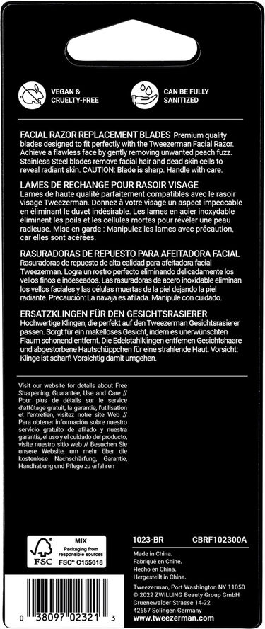 Tweezerman TWEEZERMAN Facial Razor Replacement Blades