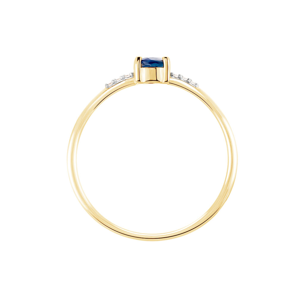 Bague Jehane Or Jaune Saphir Et Diamant