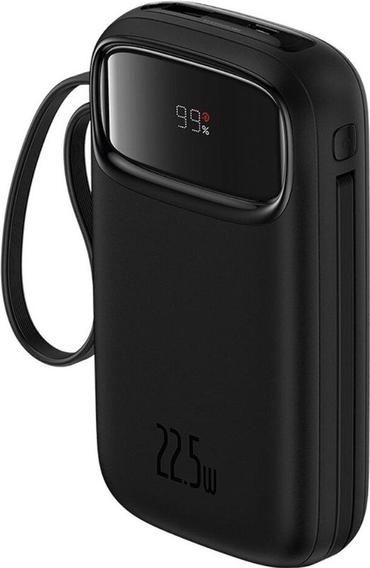 Baseus - Qpow 2 - Powerbank - 10.000mAh - Met Ingebouwde Kabel - 22.5W Snel Opladen