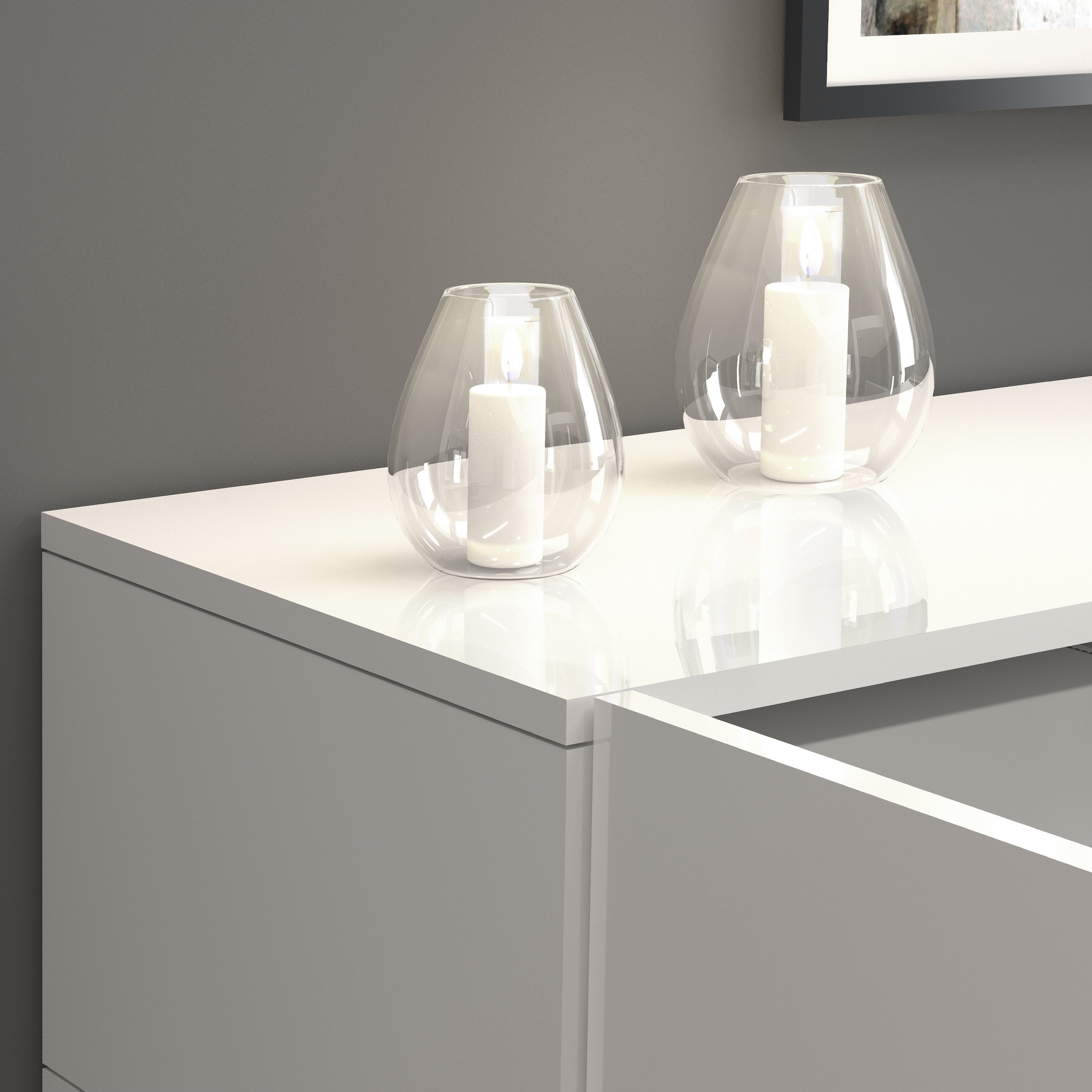 INOSIGN Sideboard »Egypt, Kommode, Schrank, Kredenz,  grifflos« 2 Türen, 3 Schubkästen, kompl. Hochglanz lackiert Breite 160