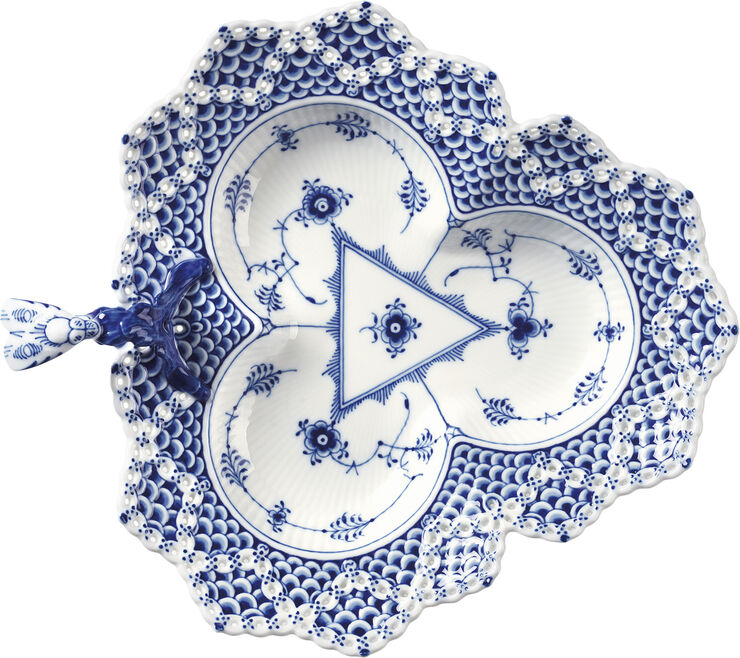 Royal Copenhagen Musselmalet Helblonde Asiet 25 cm Hvid