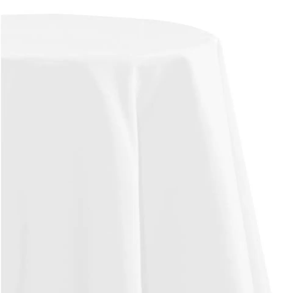 Stof Textiles Tafelkleed - Dia 180 cm - wit - Tafellaken