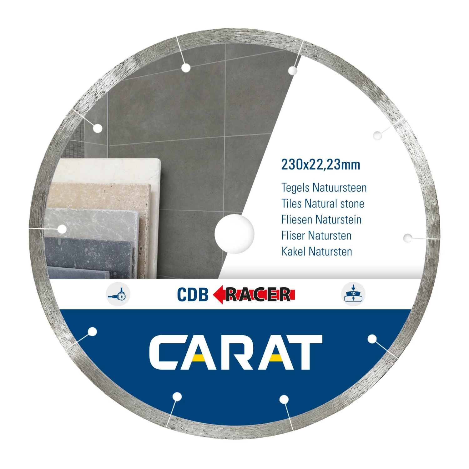 Carat CDBM115300 Racer Diamantzaagblad  - 115 x 22,23mm - Tegels/Natuursteen
