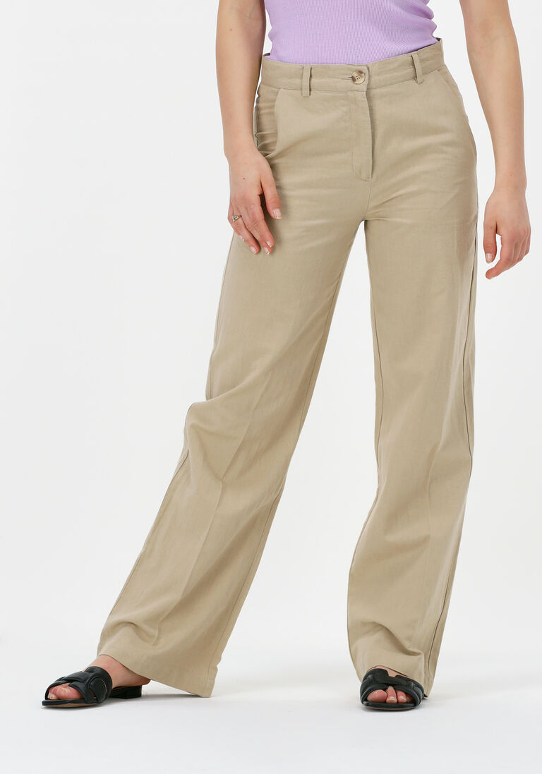 CC HEART zand cc heart wijde broek wide linen pants